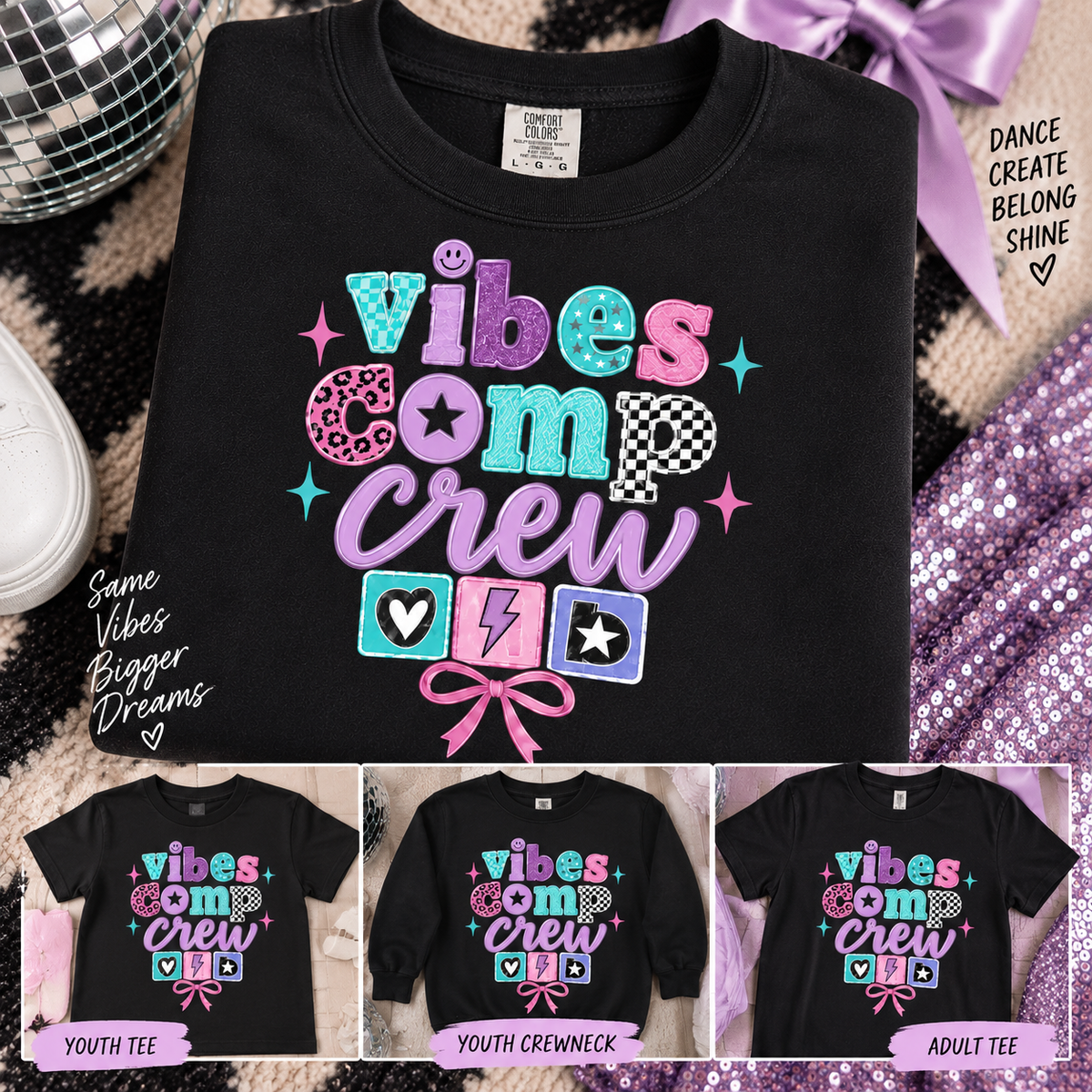 VIBES Comp Crew Tee & Crewneck